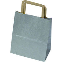 ヤマニパッケージ 銀の手提袋 小 YOH-428 1ケース（200枚：25枚輪ゴム止め×8）（直送品）