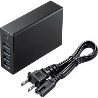 サンワサプライ USB Power Delivery対応AC充電器（5ポート・合計60W） ACA-PD57