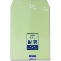 【ケース販売】シモジマ HEIKO カラー封筒 角2 ウグイス 007529301 1ケース(100枚入×5袋 合計500枚)（直送品）