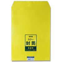 【ケース販売】シモジマ HEIKO カラー封筒 角2 イエロー 007529307 1ケース(100枚入×5袋 合計500枚)（直送品）