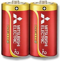 【ケース販売】三菱電機 アルカリ電池 LR14GD/2S アルカリ単2 007596306  1ケース(2本入×5パック)（直送品）