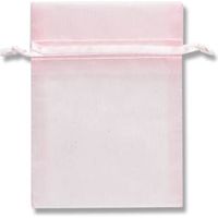 【ケース販売】HEIKO 巾着袋 オーガンジーバッグ S ピンク 008705025 1ケース(10枚入×10束 合計100枚)（直送品）