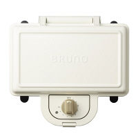 BRUNO ブルーノ ホットサンドメーカー ダブル ホワイト BOE044-WH プレート取り外し可能 2枚焼き