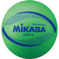 ミカサ】 カラーソフトバレーボール（日本ソフトバレーボール連盟公認球）円周78cm 約210g 緑 MSN78-G 2個（直送品）