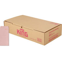 キングコーポレーション 長3Hiソフトカラー封筒サーモン スミ貼 161315 1箱(1000枚入)（直送品）