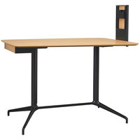 【組立設置込】FURSYS Be Conn 台形天板テーブル ハイ ディスプレイスタンド・引出付 幅1600×奥行1100×高さ1050mm 1台（取寄品）