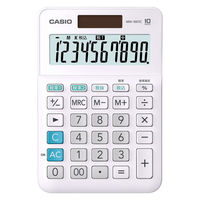 アスクル】 カシオ計算機 CASIO 抗菌電卓 10桁表示 MW-102CL-N 1個 