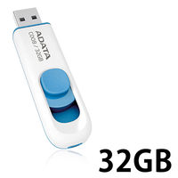 ADATA USB2.0対応スライド式USBメモリー32GB AC008-32G-RWE 1本
