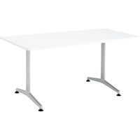 会議用テーブル/ミーティングテーブル ミーティングテーブルJUTO T字脚R 1500×750 ホワイト 1台