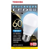 東芝 一般電球形LED電球 E26口金　60W形相当 昼光色 （全方向 260度） LDA7D-G/60V1E