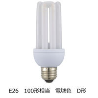 アスクル】オーム電機 LED電球 D形 E26 100形相当 電球色 密閉器具
