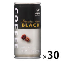 【缶コーヒー】富永貿易　神戸居留地 BLACK（ブラック） 無糖 185g　1箱（30缶入）