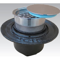 アウス 防水用床排水トラップ掃除口（内部目皿付） D-5B-3CO（直送品）