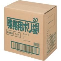 日本サニパック ポリゴミ袋 白半透明 20L 10枚 60組 N-24-60（直送品）