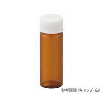 日電理化硝子 ねじ口瓶（茶）+メラミンキャップ（白）+フッ素PTFE／シリコンパッキン 組合せセット 100組 250216 62-9980-25（直送品）