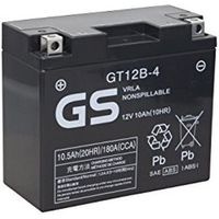 【二輪車用品】台湾GS シールド型 バイク用バッテリー液入充電済 TY 1個