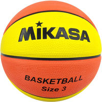 ミカサ バスケットボール3号（幼児〜小学校低学年向け）ゴム B3JMR-YO 3個（直送品）