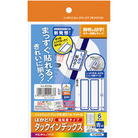 コクヨ（KOKUYO） IJP用インデックス紙ラベル ハガキサイズ10枚入 6面カット 青枠 KJ-6035B（直送品）