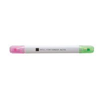 コクヨ（KOKUYO） WiLL ACTIC 蛍光マーカー （2色ツイン） ピンク/ライトグリーン F-WPM104-1 1セット（20本入）（直送品）