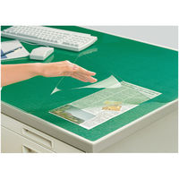 コクヨ（KOKUYO） デスクマット軟質Wエコノミー 塩ビ製 緑 透明 下敷き付 1200×700デスク用 マ-1227NG 1枚