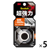 金属・一般材料用 超強力両面テープ KKD-19R 幅19mm×長さ1.5m スコッチ 3Mジャパン 1セット（5巻入）