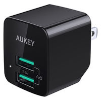 AUKEY （オーキー） USB充電器 超小型 折りたたみ式 AiPower機能搭載 Minima Duo 12W