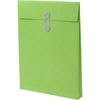 角２ カラークラフトグリーン保存袋 ハトメ紐付 ＢＫ２４６６ １箱（100枚） イムラ封筒（直送品）