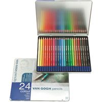 サクラクレパス ヴァンゴッホ色鉛筆 24色セット（メタルケース入り） T9773-0024 1セット（直送品）