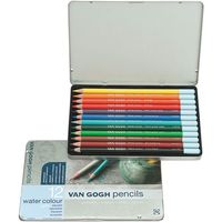 サクラクレパス ヴァンゴッホ水彩色鉛筆 12色セット（メタルケース入り） T9774-0012 1セット（直送品）