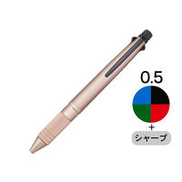 ジェットストリーム4＆1メタル 多機能ペン 0.5mm ピンクゴールド 4色+シャープ MSXE5200A5.74 三菱鉛筆uni
