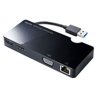 サンワサプライ USB3.2 Gen1モバイル ドッキングステーション USB-3H131BK 1個