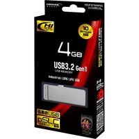 磁気研究所 USB 3.2 Gen1 pSLC USBメモリー スライド式 4GB HDUF127S4GPS3 1個（直送品）