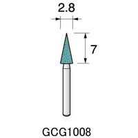 GC/1.6軸砥石（軸付砥石ミニ グリーンカーボランダム） GCG