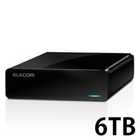 HDD 外付け デスクトップ 番組録画向け USB3.2(Gen1) ブラック 6TB ELD-FTV060UBK エレコム 1個（直送品）