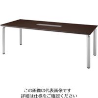 ナイキ 会議用テーブル （配線ボックス付） （指紋レスメラミンタイプ） WKH21905H-SVWN 1台 212-1935（直送品）