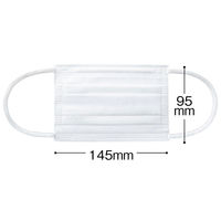 リーブル　メディローブ 3層式マスク　幅広ゴム　M-89　スモールサイズ　ホワイト　1箱（50枚入）（わけあり品）