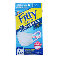 【個別包装】 フィッティ 7DAYSマスク EXプラス ふつう ホワイト 1袋（7枚入） 玉川衛材
