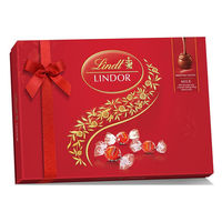 Lindt（リンツ） リンドール ミルクギフトボックス 14個入り 1箱 六甲バター チョコレート 輸入菓子 ギフト バレンタイン