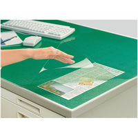 コクヨ（KOKUYO） デスクマット軟質Wエコノミー 塩ビ製 緑 透明 下敷き付 1200×700デスク用 マ-1227NG 1枚（わけあり品）