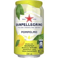 【サンペレグリノ】イタリアンスパークリングドリンク ポンペルモ（グレープフルーツ） 330ml W1-35 24個（直送品）