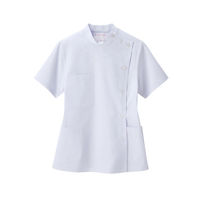 高浜ユニフォーム 女子ケーシー型診察衣 半袖 DZ-1051 ホワイト L 医療白衣 1枚（取寄品）