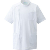 KAZEN メンズジャケット ホワイト LL 982 メンズ医務衣　メンズケーシー（直送品）