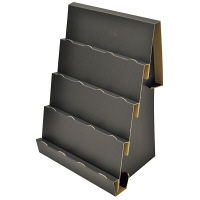 ササガワ ORIGINAL WORKS 紙製組立式傾斜かざり棚 ブラック 44-5806 2個袋入（取寄品）