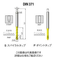 DIN 一般用スパイラルタップ（ISO・メートル寸法・並目） 【SD6CM20X2.56H5X】 SD6CM20X2.56H5X（直送品）