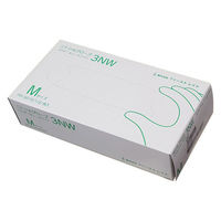 ニトリルグローブ 3NW ホワイト 粉なし M 1箱（100枚） ファーストレイト（わけあり品）