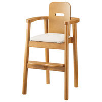 【軒先渡し】桜屋工業 RESTAREA 子供椅子6号 キッズチェア L8246 補助ベルト付 ナチュラル×オフホワイト 1台（直送品）