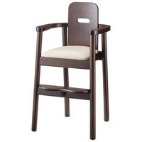 【軒先渡し】桜屋工業 RESTAREA 子供椅子6号 キッズチェア 既製品 補助ベルト付 ダークブラウン×ベージュ 1台（直送品）