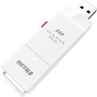 バッファロー PC対応 USB3.2（Gen2） TV録画 スティック型SSD ホワイト Type-C付属