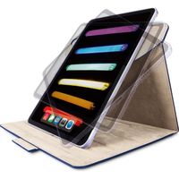 iPad mini 2021 第6世代 8.4インチ ケース レザー 手帳 360度回転 ネイビー TB-A21S360NV エレコム 1個（直送品）