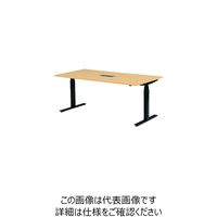 TOKIO 電動昇降式ミーティングテーブル 間口1800×奥行900×高さ700～1250mm ナチュラル 137-3403（直送品）